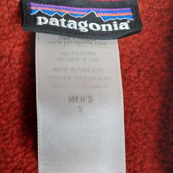 Patagonia Better Sweater Pullover Mens Small Orange 1/4 Zip Fleece Jacket - Picture 7 of 16